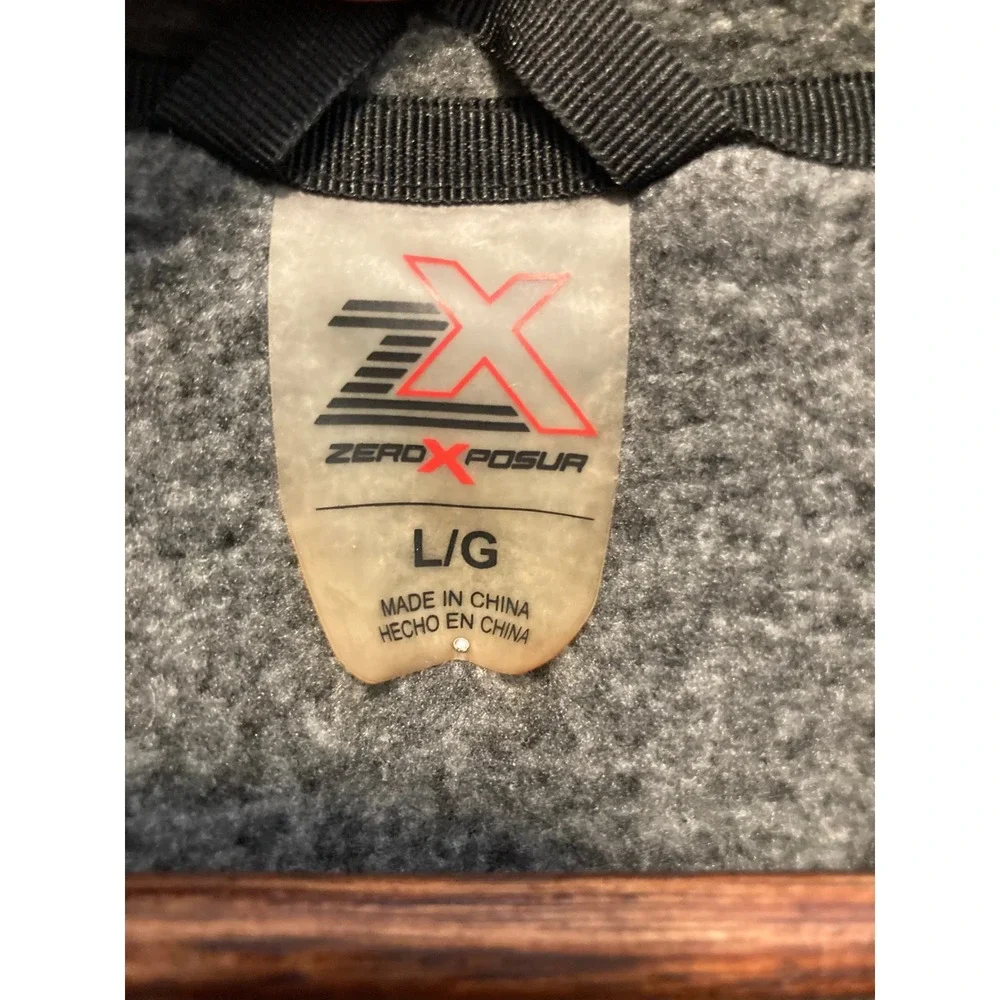 Gorpcore ZeroXposur Womens LG Charcoal Gray Hybrid‎ Knit Quilted Full Zip Jacket